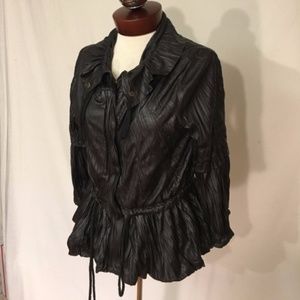 Ryu Jackets & Coats - RYU crinkle coated shine jacket drawstring M Ryu Jackets & Coats - RYU crinkle coated shine jacket drawstring M